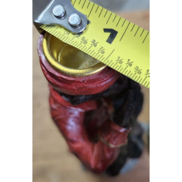 Vtg 2 Pc Speak No Evil Bell Hop Carnival Butler Monkeys Candle Holders 8” - Picture 13 of 13